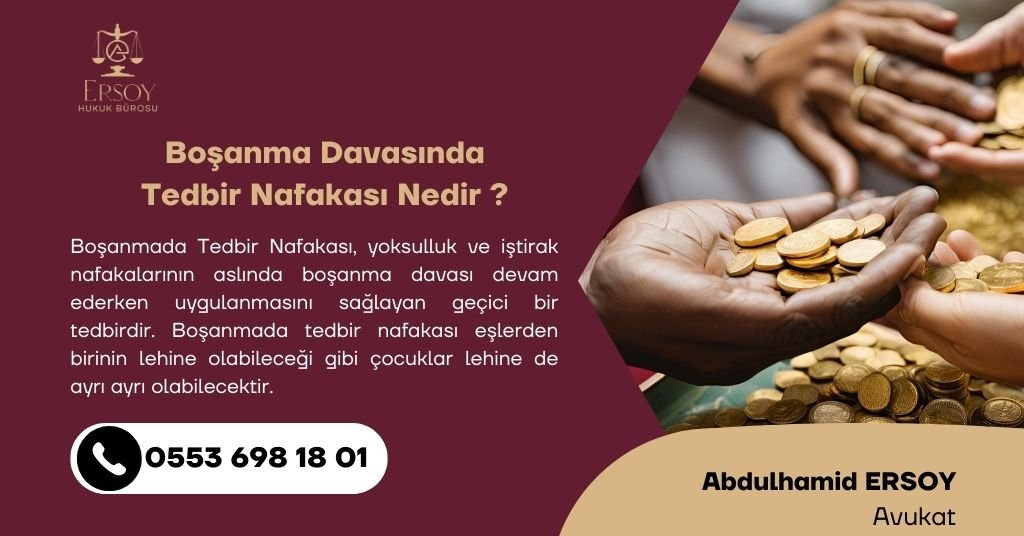 boşanmada tedbir nafakası nedir? Boşanma davasında tedbir nafakası, dava devam ederken oluşan ihtiyaçlara binaen öngörülen geçici tedbirdir.